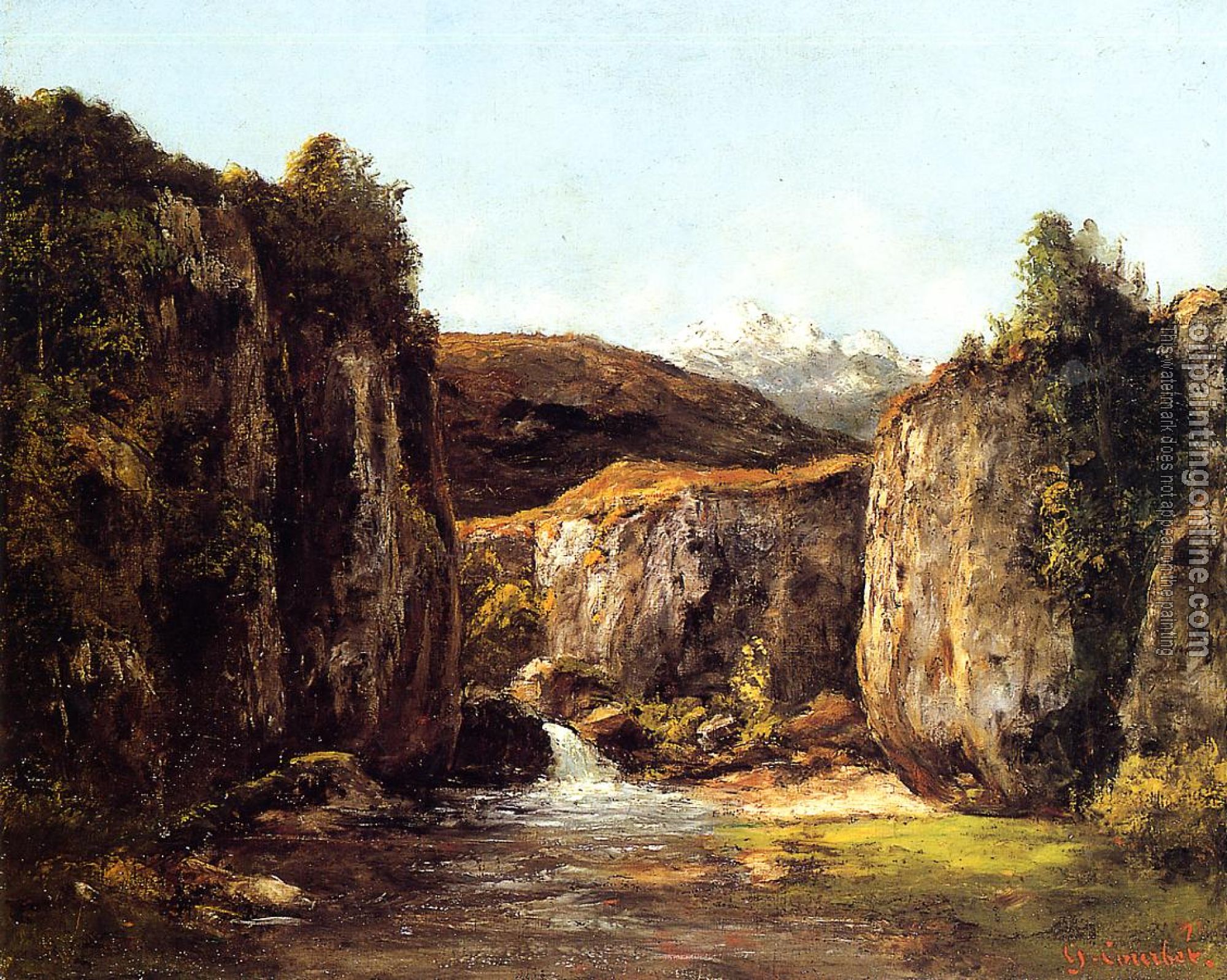 Courbet, Gustave - Landscape: The Source among the Rocks of the Doubs